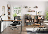 darrahopens Furniture > Living Room Set of 2 Side Tables Robust Steel Frame Rustic Brown and Black