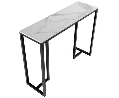 Darrahopens Furniture > Living Room STONE MARBLE CONSOLE - MARBLE & BLACK