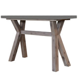 Darrahopens Furniture > Living Room Stony 130cm Hall Entrance Console Table with Concrete Top - Grey