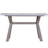 Darrahopens Furniture > Living Room Stony 130cm Hall Entrance Console Table with Concrete Top - White