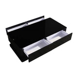 darrahopens Furniture > Living Room Stylish Coffee Table High Gloss Finish in Shiny Black Colour with 4 Drawers Storage