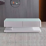 darrahopens Furniture > Living Room Stylish Coffee Table High Gloss Finish Shiny White Colour with 4 Drawers Storage