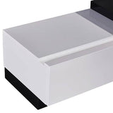 darrahopens Furniture > Living Room TV Cabinet with 2 Storage Drawers With High Glossy Assembled Entertainment Unit in Black & White colour