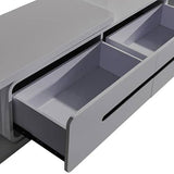 darrahopens Furniture > Living Room TV Cabinet with 2 Storage Drawers With High Glossy Assembled Entertainment Unit in White colour