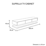 darrahopens Furniture > Living Room TV Cabinet with 3 Storage Drawers With High Glossy Assembled Entertainment Unit in Black colour