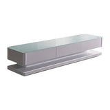 darrahopens Furniture > Living Room TV Cabinet with 3 Storage Drawers With High Glossy Assembled Entertainment Unit in White colour