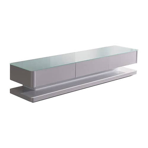 darrahopens Furniture > Living Room TV Cabinet with 3 Storage Drawers With High Glossy Assembled Entertainment Unit in White colour