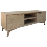 Darrahopens Furniture > Living Room Tyler 166cm ETU Entertainment TV Unit 2 Door Solid Acacia Timber Brushed Smoke