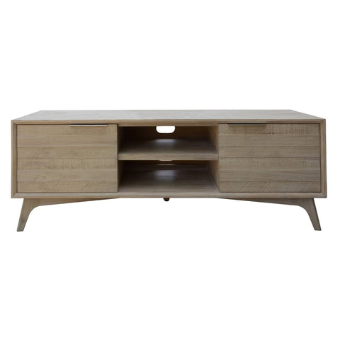 Darrahopens Furniture > Living Room Tyler 166cm ETU Entertainment TV Unit 2 Door Solid Acacia Timber Brushed Smoke