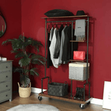 darrahopens Furniture > Living Room VASAGLE Clothes Rack Rustic Brown HSR66BX