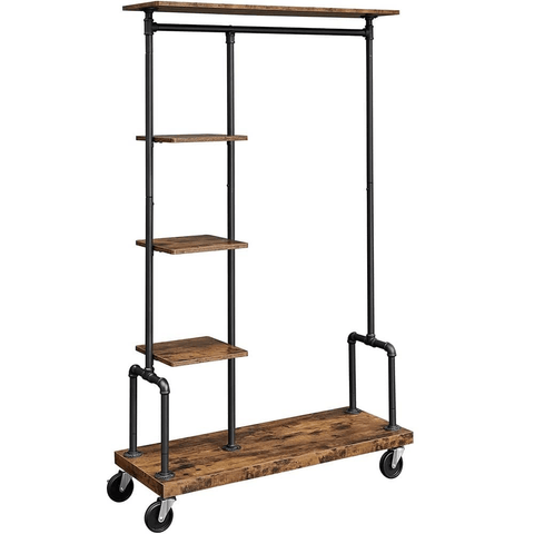 darrahopens Furniture > Living Room VASAGLE Clothes Rack Rustic Brown HSR66BX