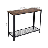 Darrahopens Furniture > Living Room VASAGLE Console Table with Mesh Shelf