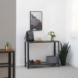 Darrahopens Furniture > Living Room VASAGLE Console Table with Mesh Shelf