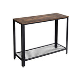 Darrahopens Furniture > Living Room VASAGLE Console Table with Mesh Shelf