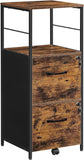 Darrahopens Furniture > Living Room VASAGLE Filing Cabinet with 2 Drawers Rustic Brown and Black OFC045B01V1