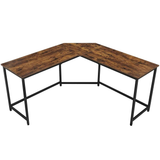 darrahopens Furniture > Living Room VASAGLE L-Shaped Computer Desk Rustic Brown and Black LWD73X