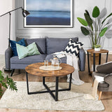 Darrahopens Furniture > Living Room VASAGLE Round Side Table with Shelf
