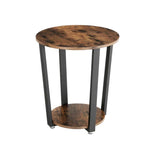 Darrahopens Furniture > Living Room VASAGLE Round Side Table with Shelf