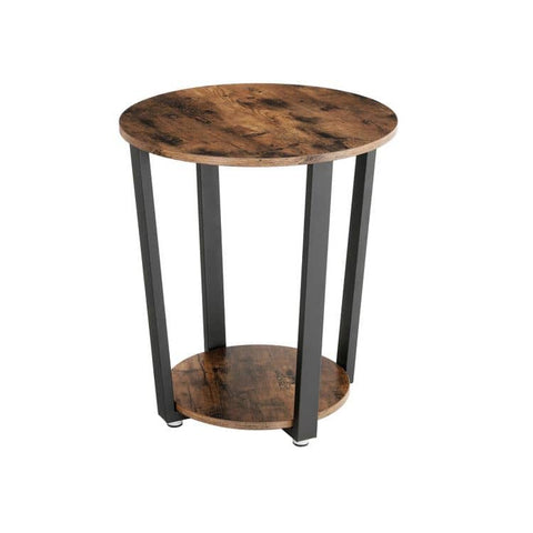 Darrahopens Furniture > Living Room VASAGLE Round Side Table with Shelf