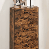 darrahopens Furniture > Living Room VASAGLE Shoe Cabinet 3 Tier Rustic Brown and Black LBC030X01