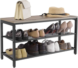darrahopens Furniture > Living Room VASAGLE Shoe Rack 3 Tier Greige LBS73MB
