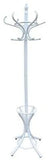 darrahopens Furniture > Living Room White Coat Rack with Stand Wooden Hat and 12 Hooks Hanger Walnut tree