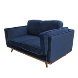 darrahopens Furniture > Living Room York Sofa 2 Seater Fabric Cushion Modern Sofa Blue Colour