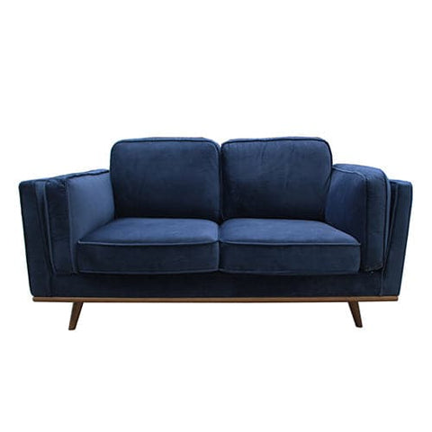 darrahopens Furniture > Living Room York Sofa 2 Seater Fabric Cushion Modern Sofa Blue Colour