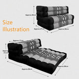 Darrahopens Furniture > Mattresses 3-Fold Zafu Meditation Cushion Medium Size-RED