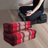 Darrahopens Furniture > Mattresses 3-Fold Zafu Meditation Cushion Medium Size-RED