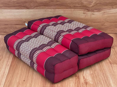Darrahopens Furniture > Mattresses 3-Fold Zafu Meditation Cushion Medium Size-RED
