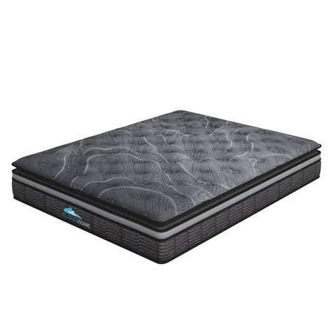 Darrahopens Furniture > Mattresses Cloud Zone Double Layer Euro Top Pocket Spring Mattress Plush Medium Firm 34cm - Single
