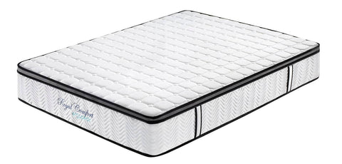 darrahopens Furniture > Mattresses Ergopedic Mattress 5 Zone Latex Pocket Spring Mattress In A Box 30cm - Double - White  Grey  Black