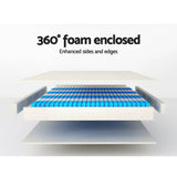 Darrahopens Furniture > Mattresses Giselle 35CM QUEEN Mattress Bed 7 Zone Dual Euro Top Pocket Spring Medium Firm