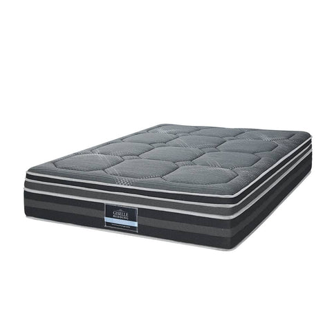 Darrahopens Furniture > Mattresses Giselle 35CM QUEEN Mattress Bed 7 Zone Dual Euro Top Pocket Spring Medium Firm