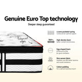 darrahopens Furniture > Mattresses Giselle Bedding Algarve Euro Top Pocket Spring Mattress 34cm Thick Double