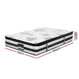 darrahopens Furniture > Mattresses Giselle Bedding Algarve Euro Top Pocket Spring Mattress 34cm Thick Single