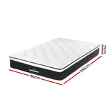 darrahopens Furniture > Mattresses Giselle Bedding Bonita Euro Top Bonnell Spring Mattress 21cm Thick Single