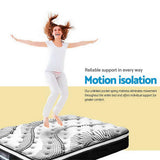 darrahopens Furniture > Mattresses Giselle Bedding Como Euro Top Pocket Spring Mattress 32cm Thick King Single