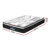 darrahopens Furniture > Mattresses Giselle Bedding Como Euro Top Pocket Spring Mattress 32cm Thick Single