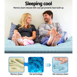 darrahopens Furniture > Mattresses Giselle Bedding Cool Gel 7-zone Memory Foam Mattress Topper w/Bamboo Cover 5cm - Double
