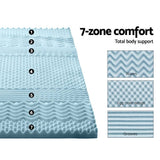 darrahopens Furniture > Mattresses Giselle Bedding Cool Gel 7-zone Memory Foam Mattress Topper w/Bamboo Cover 5cm - Double