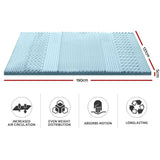 darrahopens Furniture > Mattresses Giselle Bedding Cool Gel 7-zone Memory Foam Mattress Topper w/Bamboo Cover 5cm - Double