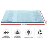 darrahopens Furniture > Mattresses Giselle Bedding Cool Gel 7-zone Memory Foam Mattress Topper w/Bamboo Cover 5cm - Queen
