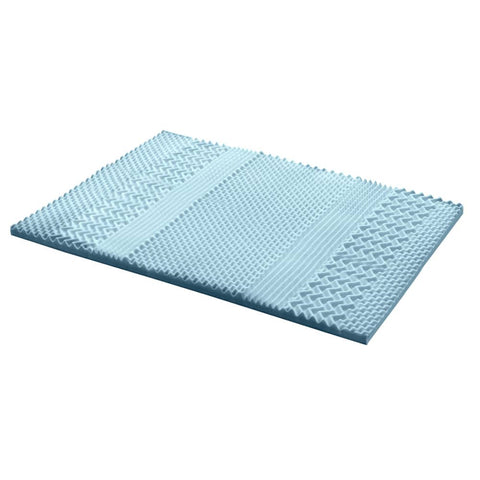 darrahopens Furniture > Mattresses Giselle Bedding Cool Gel 7-zone Memory Foam Mattress Topper w/Bamboo Cover 5cm - Queen