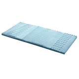 darrahopens Furniture > Mattresses Giselle Bedding Cool Gel 7-zone Memory Foam Mattress Topper w/Bamboo Cover 5cm - Single