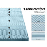 darrahopens Furniture > Mattresses Giselle Bedding Cool Gel 7-zone Memory Foam Mattress Topper w/Bamboo Cover 8cm - Double