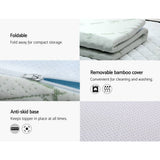 darrahopens Furniture > Mattresses Giselle Bedding Cool Gel 7-zone Memory Foam Mattress Topper w/Bamboo Cover 8cm - Single