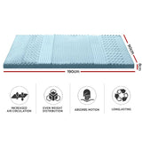 darrahopens Furniture > Mattresses Giselle Bedding Cool Gel 7-zone Memory Foam Mattress Topper w/Bamboo Cover 8cm - Single