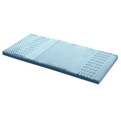 darrahopens Furniture > Mattresses Giselle Bedding Cool Gel 7-zone Memory Foam Mattress Topper w/Bamboo Cover 8cm - Single